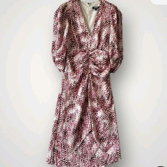 Express Asymmetrical Dress in Purple and White - Picture 3 of 10